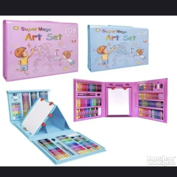 Super mega set za crtanje i bojenje sa tablom 208 delova