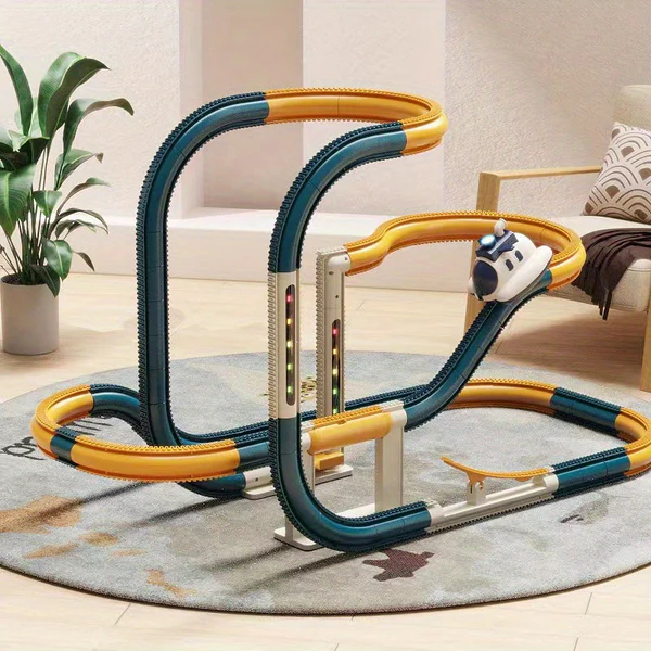 Električni voz sa parom set sa prugom, liftom i svemirskim vozilom