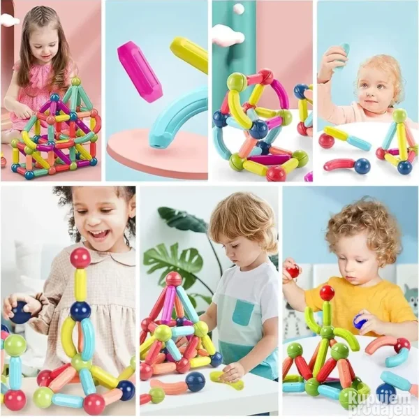 Magnetni štapići za decu 25 delova 3+1 GRATIS (100 štapića)