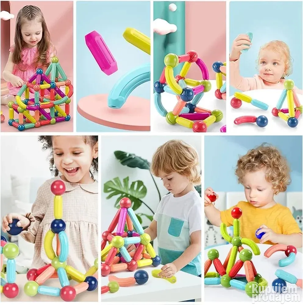 Magnetni štapići za decu – 25 delova - Slika 2