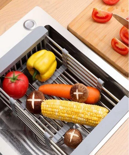 Oceđivač posuđa za sudoperu – Podesiva sušilica za sudove - Slika 4